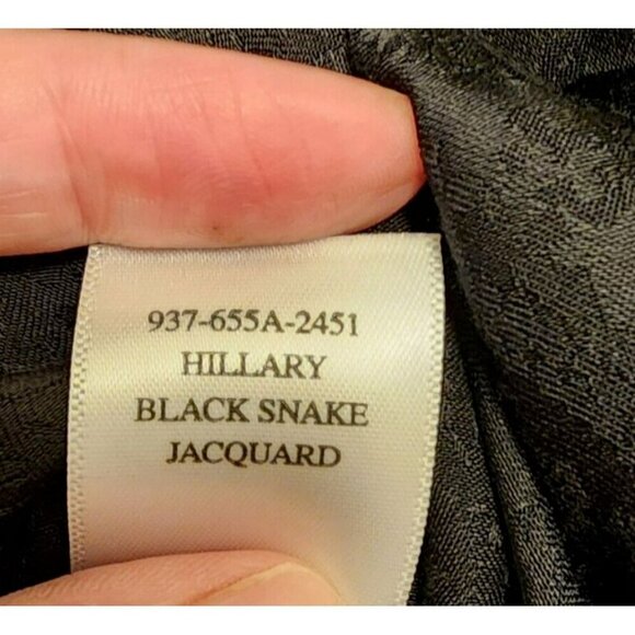Rails Hillary Black‎ Snake Jacquard Wrap Blouse Top Size L - Picture 9 of 15